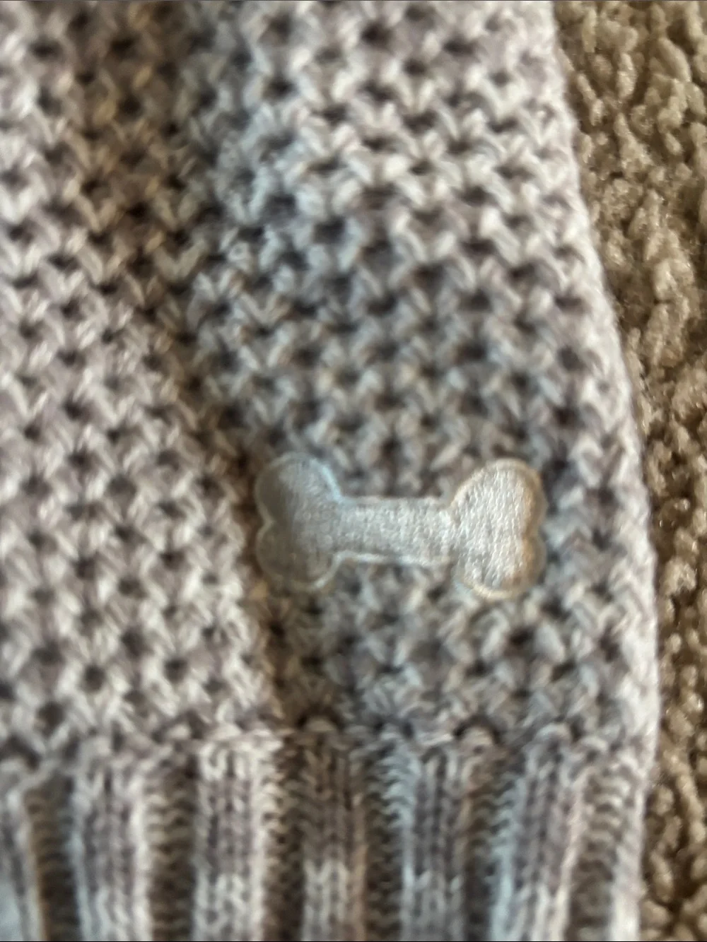 Small Pet Cozy Hooded Knit Sweater with Ears in Light Gray - fits cats & XS dogs